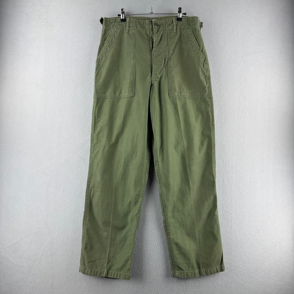 OG-107 Pants Mens Fits 32x30 Sateen Green Baker Vietnam First Pattern 1962 60s